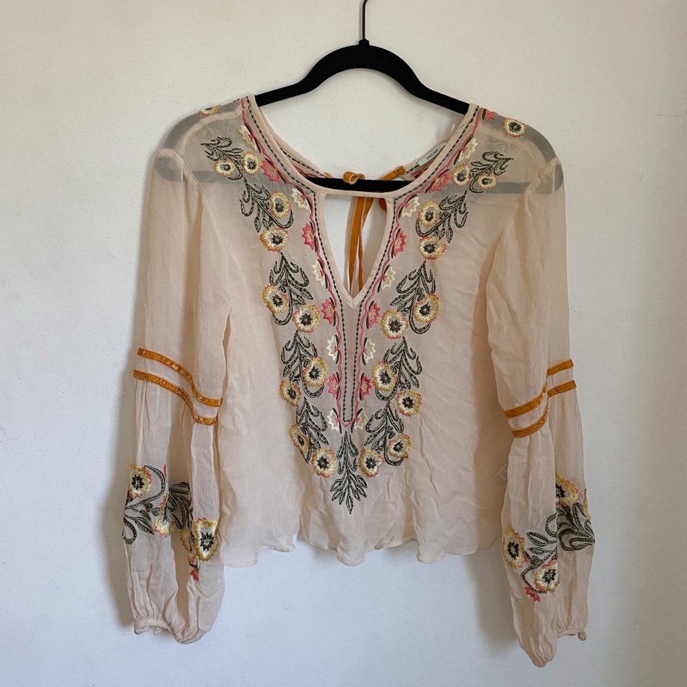 Kimchi Blue Sheer Boho Blouse